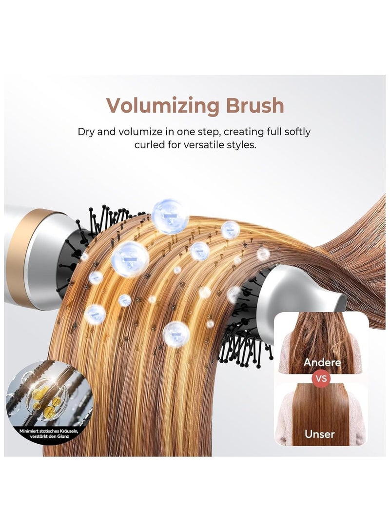 PANDA JOJO 5 in 1 Hair Dryer Brush Set, Blow Dryer Brush with Air Style Wrap Hair Styler, Negative Ionic Magic Style Set, Detachable Air Curler for Volumizer, Straightener, Drying - Image 3